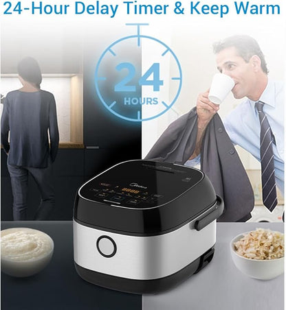 Midea 3L Rice Cooker with Steamer Basket, 6-Cup Uncooked Capacity, Induction - Image 6