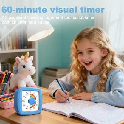 MEPHILIMIA Visual Timer for Kids & Adults, 60 Minute Rainbow Countdown Timer - Image 4