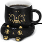 PUSEE Coffee Mug Warmer & Cute Cat Mug Set, Coffee Cup Warmer by PUSEE