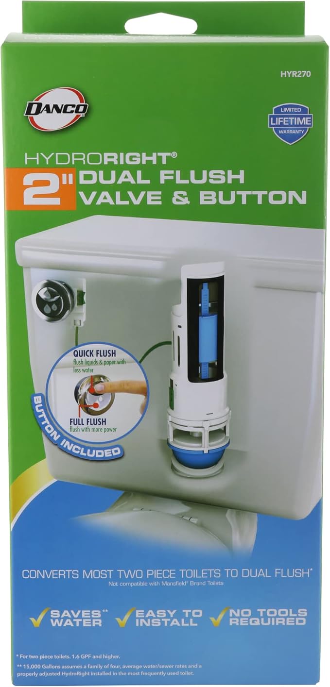 Danco HYR270 Hydroright Water-Saving Dual Flush Valve - Image 7