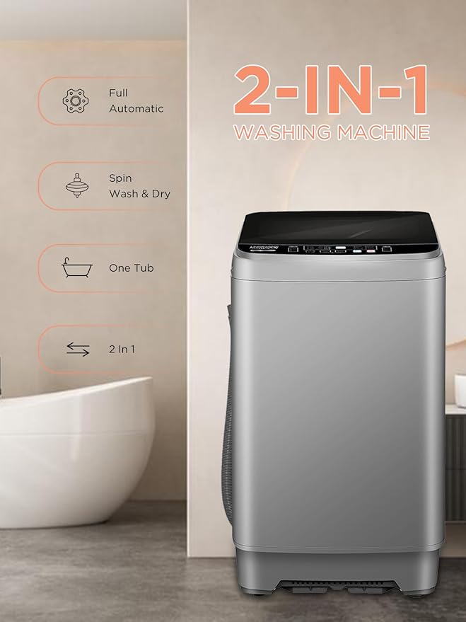 25 lbs Washing Machines with 10 Program 8 Water Level, Full Automatic Washer - Image 7