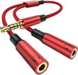 MOSWAG Headphone Mic Splitters Adapter Audio Headphone Connector Mutual by MOSWAG