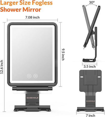 EASEHOLD Shower Mirror Fogless for Shaving, Heated LED Mirror - Image 7