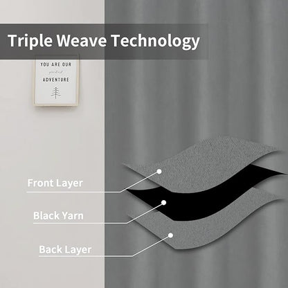Easy-Going Blackout Curtains for Bedroom, Solid Thermal Insulated Grommet and - Image 3