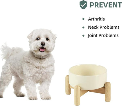 Ceramic 5.1inch Raised Dog and Cat Bowl Set, Elevated - Image 6