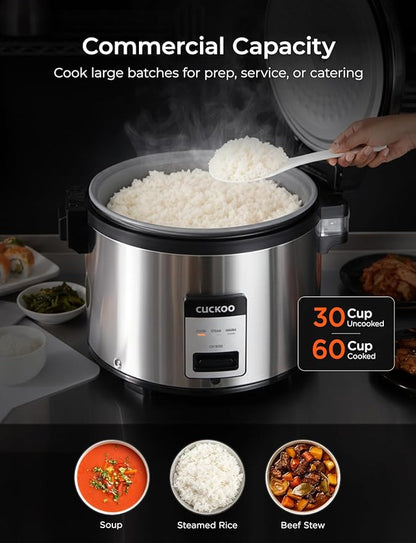 CUCKOO Commercial Rice Cooker & Warmer, Extra Large Rice Cooker 30-Cup Uncooked - Image 5