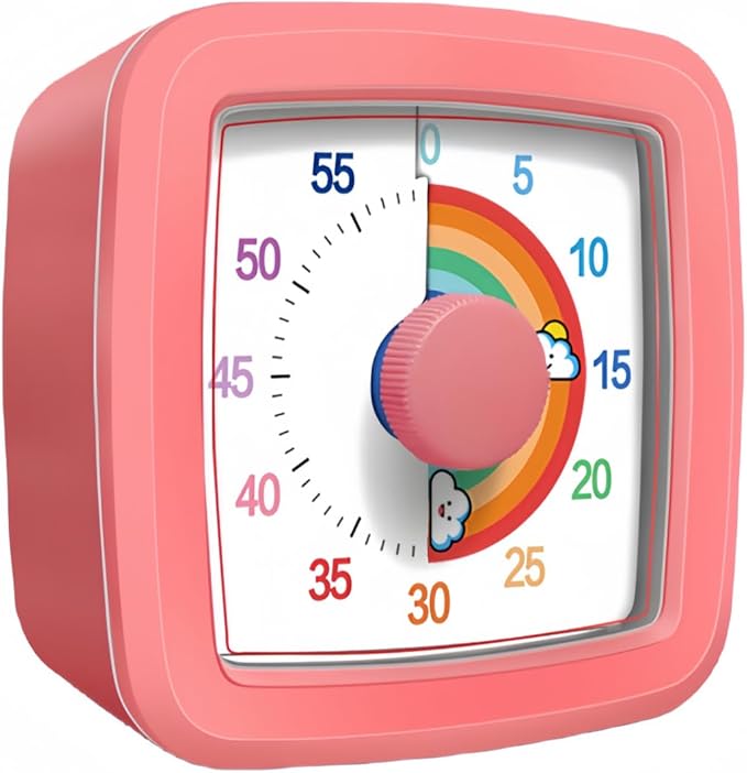 Visual Timer for Kids Adults, 60-Minute Countdown Timer for Classroom, Pomodoro by Unknown