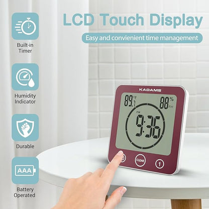 KADAMS Shower Clock Waterproof Bathroom Timer – Digital Wall Clock - Image 4
