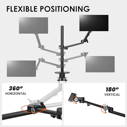 TARION Modular Desktop Arm Mount - 48cm / 19" Single Desk Stand - Compatible - Image 5
