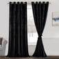 JIUZHEN Black Velvet Curtains 108 inches by JIUZHEN