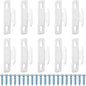 Sratte Curtain Rod Bracket Curtain Rod Single Hardware Brackets Spreader Wall Hooks with Screws Window Hardware Holders for Kitchen Accessories Supply(White,10 Pcs)
