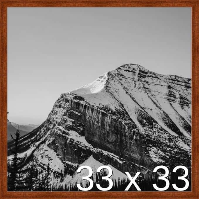 Frame It Easy 33 x 33 Russet Wood Frame by FrameItEasy