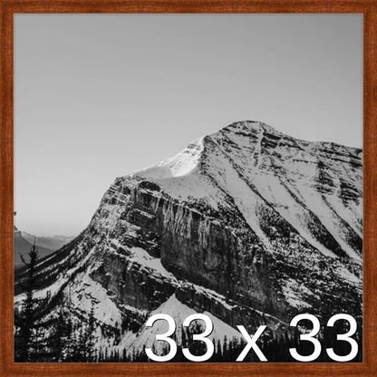 Frame It Easy 33 x 33 Russet Wood Frame by FrameItEasy