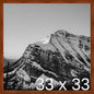 Frame It Easy 33 x 33 Russet Wood Frame by FrameItEasy