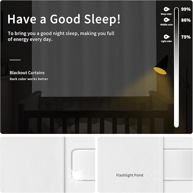 Easy-Going Blackout Curtains for Bedroom, Solid Thermal Insulated Grommet and - Image 2
