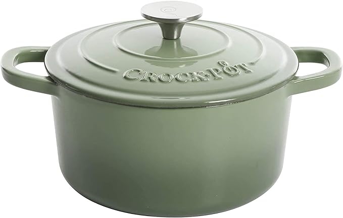 Crock-Pot Artisan Round Enameled Cast Iron Dutch Oven, Gradient Red by Crock-PotBrand