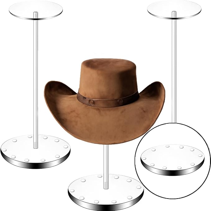 Hdkwby Acrylic Hat Display Stand 3 Pack- Thickened Base by Innovativelife