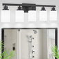 DIKAIDA Bathroom Vanity Light, 5-Light Vanity Lighting Fixture Over Mirror by DIKAIDALights