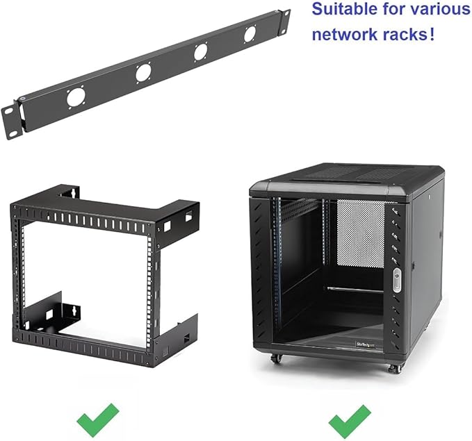 QiaoYoubang 1U Hinged 4D Rack Panel 4 D-Series XLR HDMI Audio Rack Mount Panel - Image 5