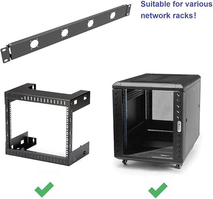 QiaoYoubang 1U Hinged 4D Rack Panel 4 D-Series XLR HDMI Audio Rack Mount Panel - Image 5