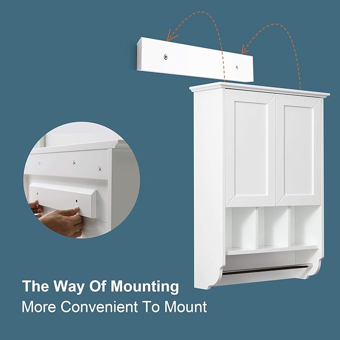 White Bathroom Wall Cabinet - Image 5