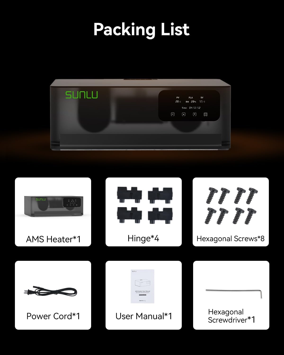 sunlu ams heater, compatible with bambu lab ams, view 9