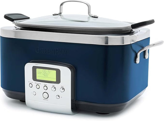 GreenPan Elite 8-in-1 Programmable 6QT Electric Slow Cooker, Dishwasher Safe by GreenPan