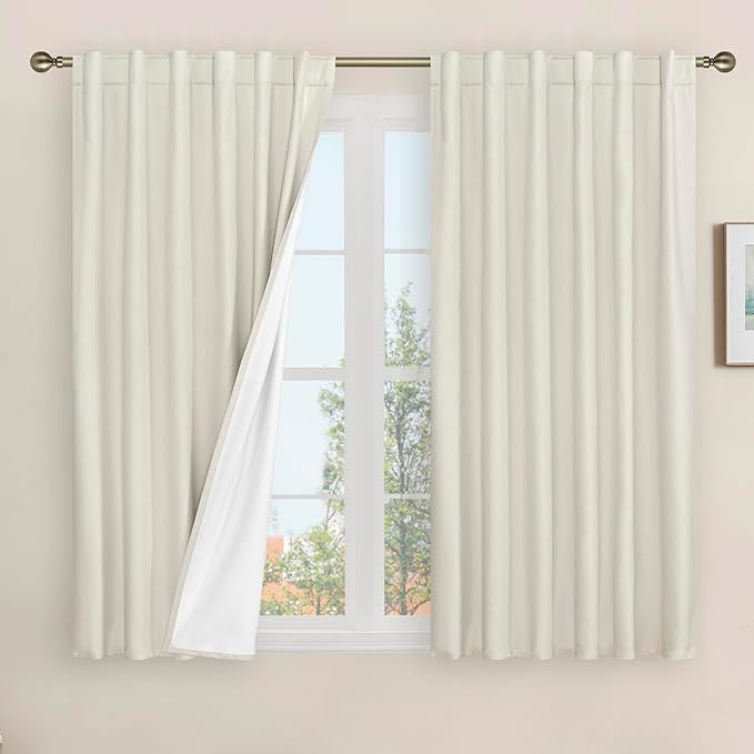 LAMIT Linen 100% Blackout Window Curtains by LAMIT