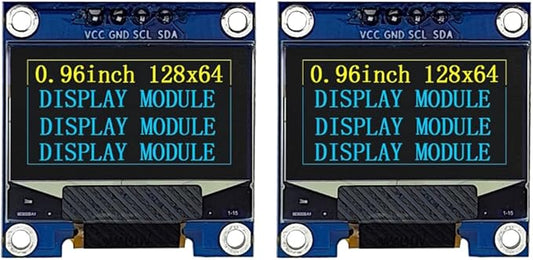 Haldzemo 0.96" OLED Display Module I2C IIC Serial 128X64 SSD1306 LCD Screen VCC by Haldzemo