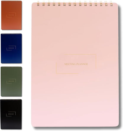 | Meeting Notebook for Work | 8.25" x 11.75" | Project Planner | Simple Design by MerelyHome