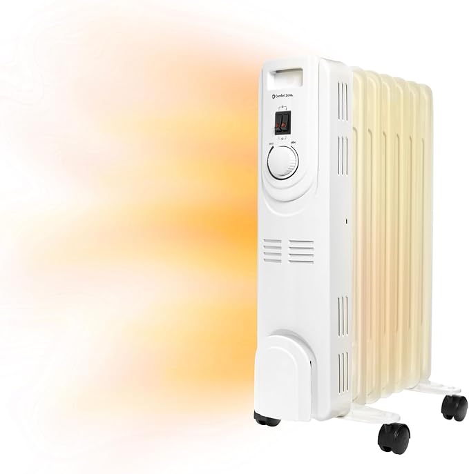 Comfort Zone Electric Oil-Filled Radiant Radiator Space Heater, Never Refill by ComfortZone