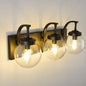 Beionxii Black Bathroom Vanity Light, 3-Light Bathroom Light Fixtures by Beionxii