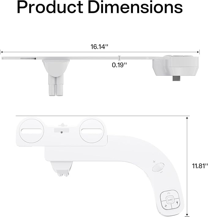 hansrapo Left-Hand Bidet Attachment– Non-Electric Dual Nozzle - Image 7