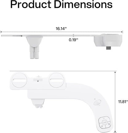 hansrapo Left-Hand Bidet Attachment– Non-Electric Dual Nozzle - Image 7