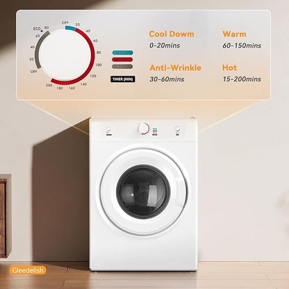 3.5 Cu.Ft. Clothes Dryer, 1500W Portable Dryer, 26.4 LBS Drying Machine - Image 2