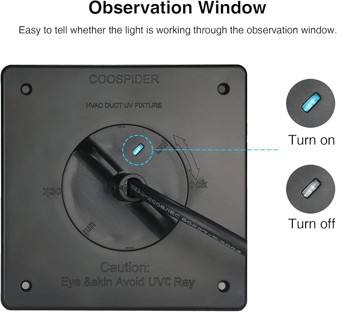 COOSPIDER 36W HVAC UV Light Sanitizer, Air Purifier - Image 4