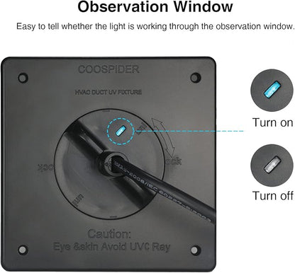 COOSPIDER 36W HVAC UV Light Sanitizer, Air Purifier - Image 4