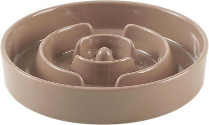 Ceramic 1.6 Cup Slow Feeder Dog Bowl by Havniva
