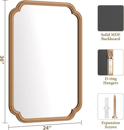 Wood Bathroom Mirror for Wall Mounted - Image 5