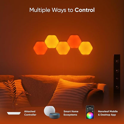 Nanoleaf Shapes LED Wall Lights, RGBW Smart Wall Panels - Image 9