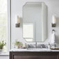 ANDY STAR 26x38 Inch Mirror for Bathroom, Brushed Nickel Scalloped Rectangle by ANDYSTAR