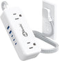 Power Strip with USB C, Small Extension Cord with 4 Outlets & 2 USB-A and 3 by okleeic