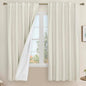 LAMIT Natural 100% Blackout Linen Curtains, 63 Inches Linen Textured Thermal by LAMIT