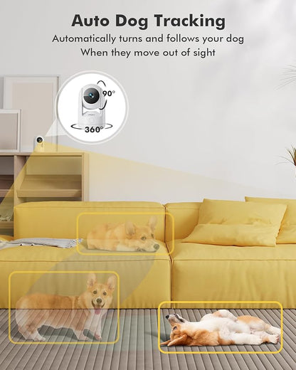 Dzees 5G/2.4G WiFi Indoor Security Camera Pet Camera No Subscription, 2K 360° - Image 4