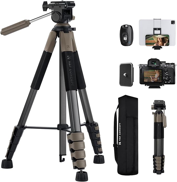 K&F CONCEPT Camera Tripod, Cellphone Clip by KFCONCEPT