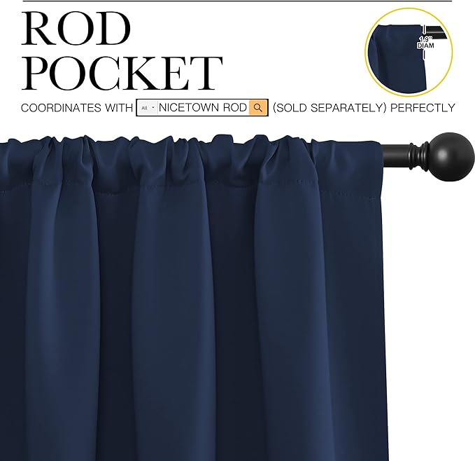 NICETOWN RV Blackout Curtains for Camper Windows, Kitchen Curtains, Short - Image 3