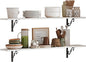 DINZI LVJ Long Wall Shelves, 23.6" Large Floating Shelves Set of 2, Farmhouse by DINZILVJ