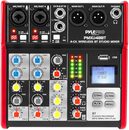 PYLE Studio Audio Sound Mixer Board - Image 2