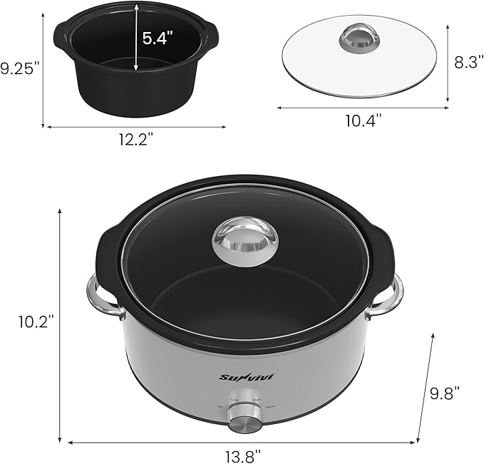Sunvivi Small Slow Cooker 4QT, Mini Food Warmer - Image 8