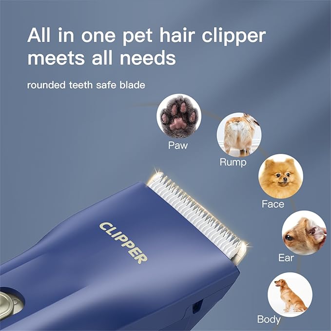 2 in 1 Prowerful Home Professional Dog Grooming Kit Clipper Low Noise USB - Image 2
